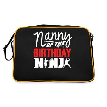 Anniversaire du Ninja, Ninja, - Sac Retro - noir/or - Dos