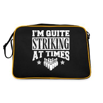 Cadeau de joueur de quilles, Bowler - Sac Retro - noir/or - Dos