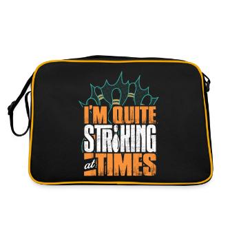 Cadeau de joueur de quilles, Bowler - Sac Retro - noir/or - Dos