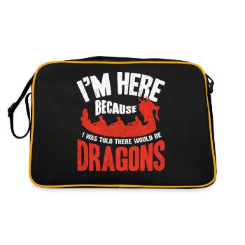 Course de bateaux-dragons, bateaux-dragons - Sac Retro - noir/or - Dos