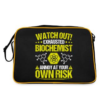 Biochemiker Biochemie Biochemistry Biochemist - Retro Bag - black/gold - Back