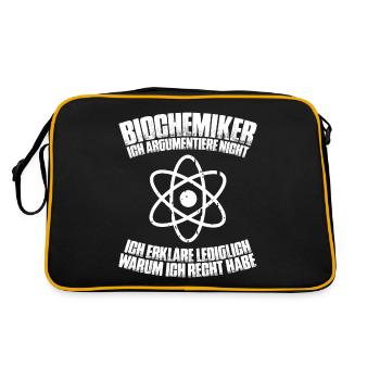Biochemiker Biochemie Biochemistry Biochemist - Retro Bag - black/gold - Back