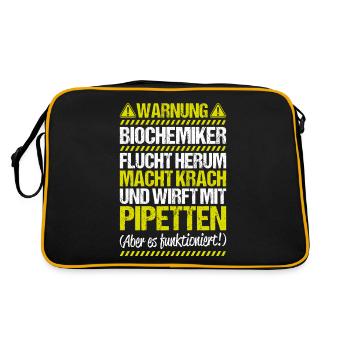 Biochemiker Biochemie Biochemistry Biochemist - Retro Bag - black/gold - Back