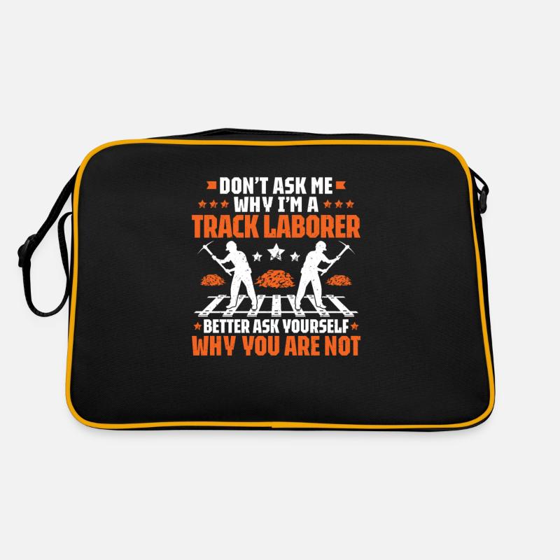 Track Builder Rail Worker Track Construction Track Laborer Retro Bag