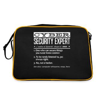 Cybersecurity Expert - Retro Bag - black/gold - Back
