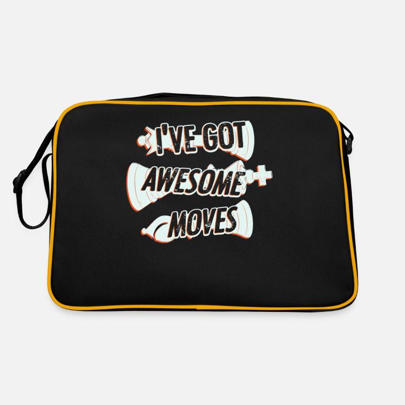 échecs, joueur d’échecs, citation d’échecs Sac Retro