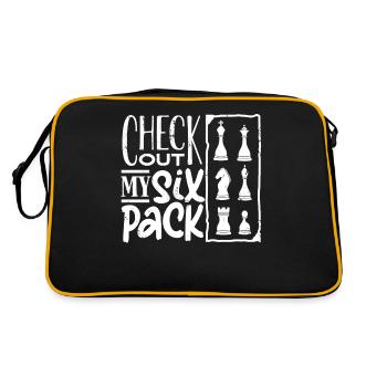 chess, chess player, chess quote - Retro Bag - black/gold - Back