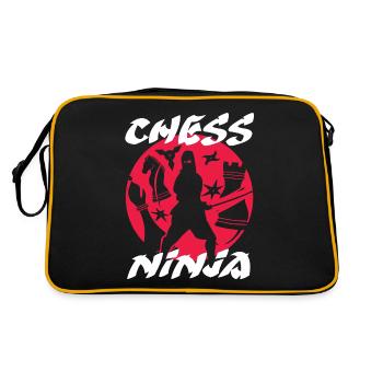 chess, chess player, chess quote - Retro Bag - black/gold - Back