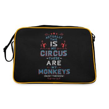 My circus, my monkeys - Retro Bag - black/gold - Back