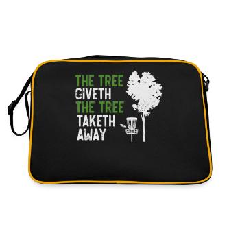 Discgolf, Discgolf-Baum - Retro Tasche - Schwarz/Gold - Hinten
