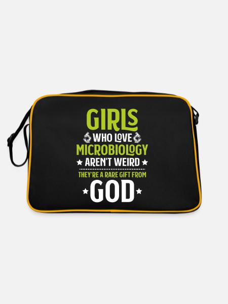 Microbiology Microbiologist Biology Biologist - Retro Bag - black/gold - Back