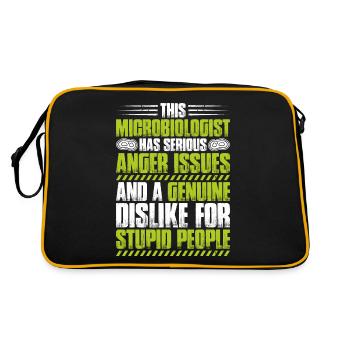 Microbiology Microbiologist Biology Biologist - Retro Bag - black/gold - Back