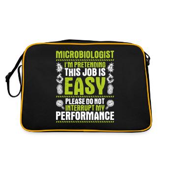 Microbiology Microbiologist Biology Biologist - Retro Bag - black/gold - Back