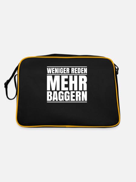 Excavator Driver Excavator Operator Heavy Equipment Operator - Retro Bag - black/gold - Back