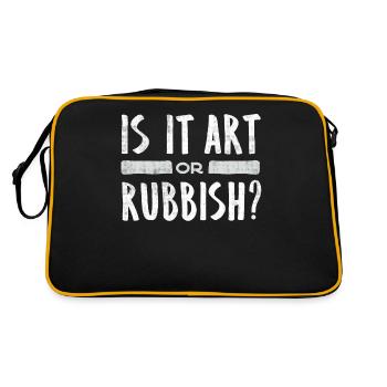 Est-ce de l’art ou des ordures, une citation d’art amusante - Sac Retro - noir/or - Dos