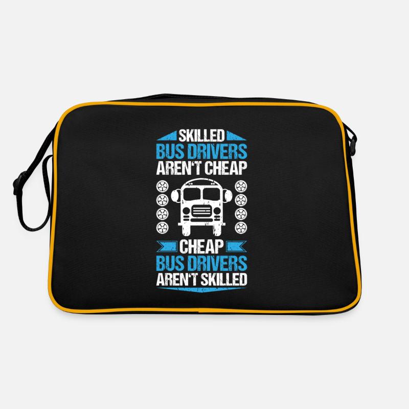 Bus Driver Bus Driver Busman School Bus Driver - Retro Bag - black/gold