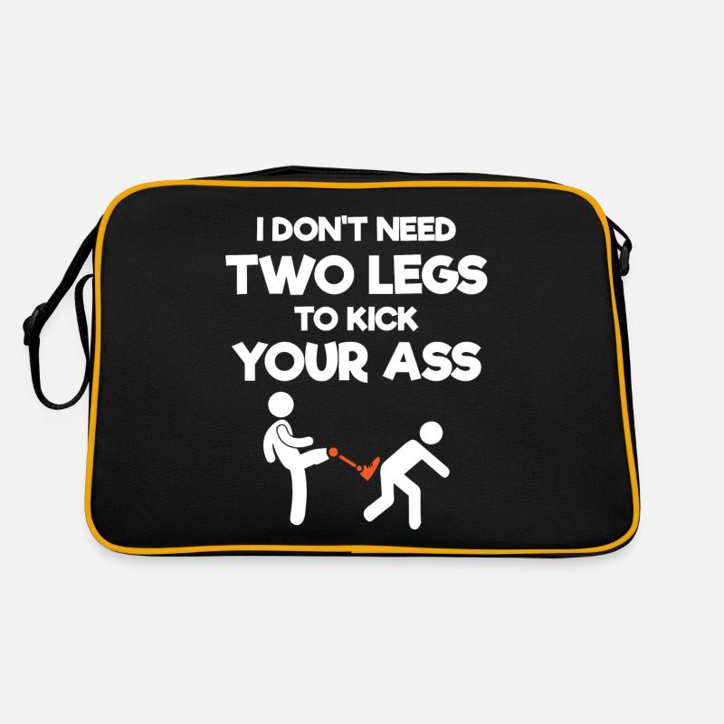 Leg prosthesis, prosthesis, amputee, amputation Retro Bag