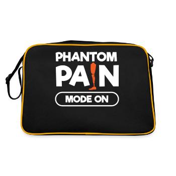 Beinprothese, Prothese, Amputierter, Amputation - Retro Tasche - Schwarz/Gold - Hinten