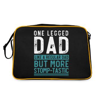 Prothèse de jambe, prothèse, amputé, amputation - Sac Retro - noir/or - Dos