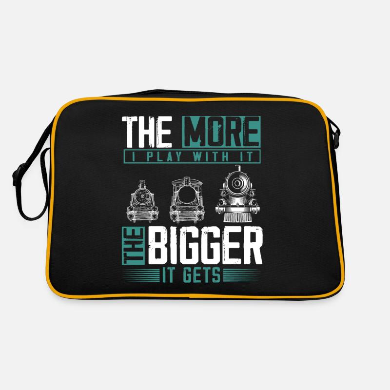 Steam locomotive, railway engineer, train engineer Retro Bag