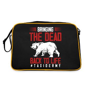 Taxidermy, Taxidermist, Animal Conservation - Retro Bag - black/gold - Back