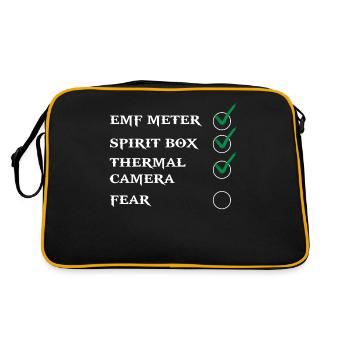 Ghost Hunter, EMF meter, thermal camera - Retro Bag - black/gold - Back