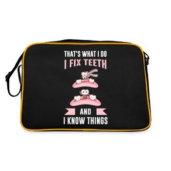 Dentiste, parodontiste - Sac Retro - noir/or - Dos