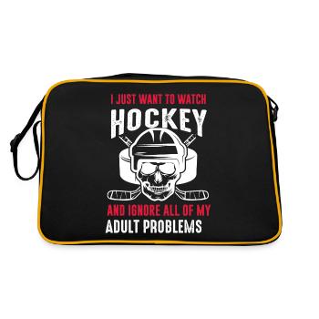 Eishockey - Retro Tasche - Schwarz/Gold - Hinten
