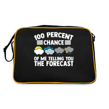 Meteorologist, meteorologist, weather forecast - Retro Bag - black/gold - Back