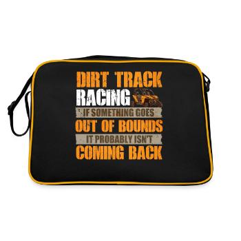 Dirt Track Racing - Retro Tasche - Schwarz/Gold - Hinten
