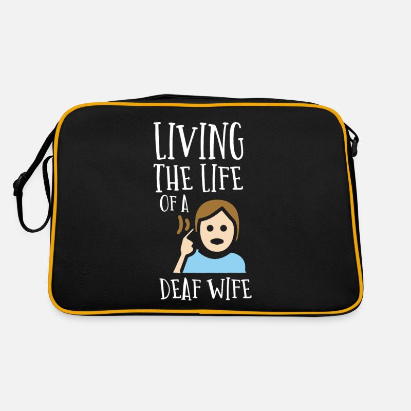 Deaf pride, hearing, disabled, deafness Retro Bag