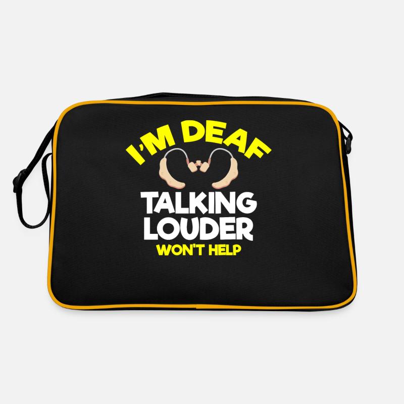Deaf pride, hearing, disabled, deafness Retro Bag