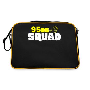 Gehörloser Stolz, Gehör, Behinderte, Taubheit - Retro Tasche - Schwarz/Gold - Hinten