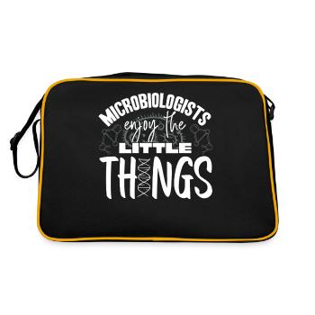 Microbiology, Chemistry Teacher, Microbiologist - Retro Bag - black/gold - Back