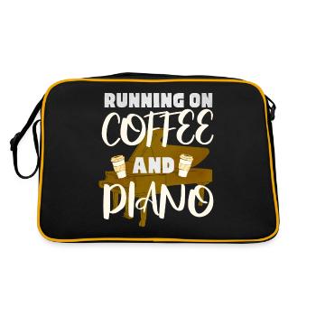 Pianiste, professeur de piano, pianiste, - Sac Retro - noir/or - Dos
