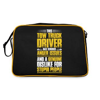 Tow Truck Service Tow Truck Driver - Retro Bag - black/gold - Back