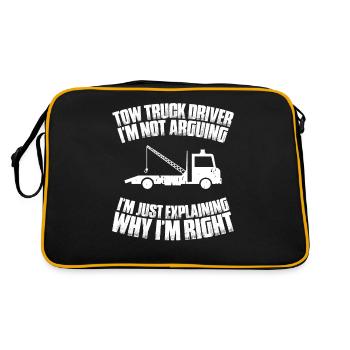 Tow Truck Service Tow Truck Driver - Retro Bag - black/gold - Back