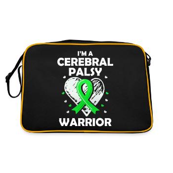 Hebral palsy, cerebral palsy consciousness - Retro Bag - black/gold - Back
