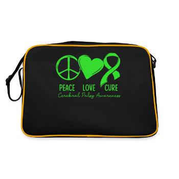 Hebral palsy, cerebral palsy consciousness - Retro Bag - black/gold - Back