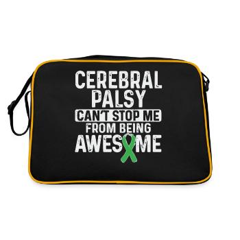 Hebral palsy, cerebral palsy consciousness - Retro Bag - black/gold - Back