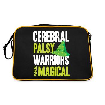 Hebral palsy, cerebral palsy consciousness - Retro Bag - black/gold - Back