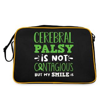 Hebral palsy, cerebral palsy consciousness - Retro Bag - black/gold - Back