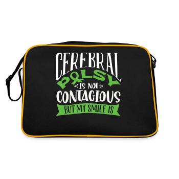 Hebral palsy, cerebral palsy consciousness - Retro Bag - black/gold - Back