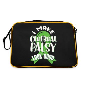 Hebral palsy, cerebral palsy consciousness - Retro Bag - black/gold - Back