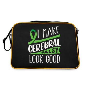 Hebral palsy, cerebral palsy consciousness - Retro Bag - black/gold - Back