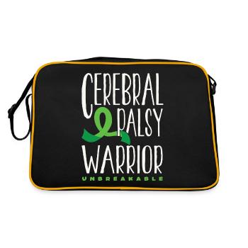 Hebral palsy, cerebral palsy consciousness - Retro Bag - black/gold - Back