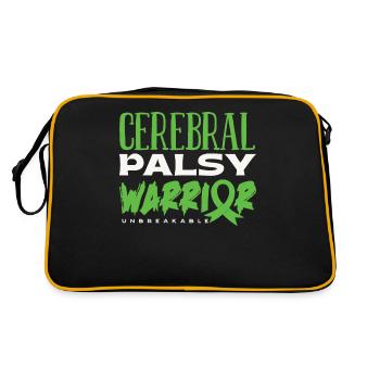 Hebral palsy, cerebral palsy consciousness - Retro Bag - black/gold - Back