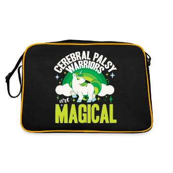 Hebral palsy, cerebral palsy consciousness - Retro Bag - black/gold - Back