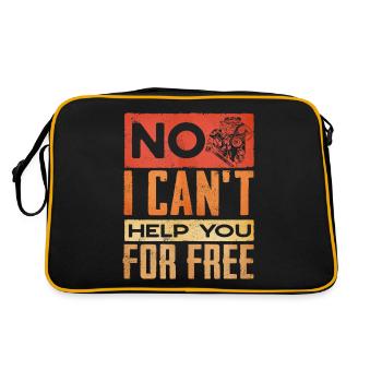 Car mechanic, mechanic, car mechanic - Retro Bag - black/gold - Back