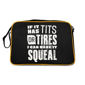 Car mechanic, mechanic, car mechanic - Retro Bag - black/gold - Back